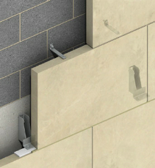 Fachadas, fixação para fachadas, suportes e apoios para fachadas pedra, fachadas ventiladas
