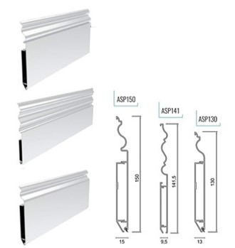 Rodapés, Rodapés de alumínio, Rodapés em aço inox, Rodapés em PVC, Acabamentos