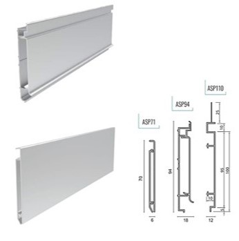 Rodapés, Rodapés de alumínio, Rodapés em aço inox, Rodapés em PVC, Acabamentos