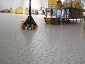 Acid-resistant industrial flooring